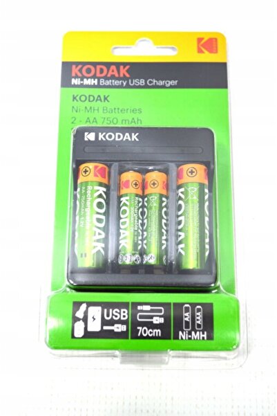 Kodak Încărcător USB 2xAA 2xAAA + 2x baterii reîncărcabile AA 750mAh + 2x AAA...
