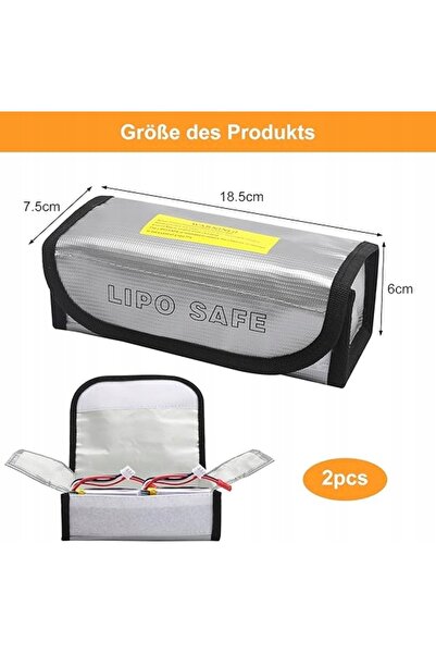 NO BRAND Sac ignifug pentru baterii Lipo - Încărcare și transport în siguranță