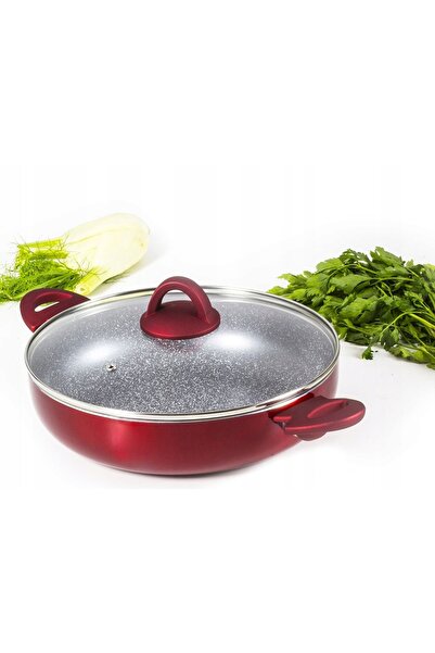 NO BRAND Tigaie adâncă Ambition Jasper cu capac, 28 cm, 2,5 l