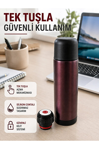 shopwave Double Layer Vacuum Thermos Stainless Steel Thermos for Office Vehic...