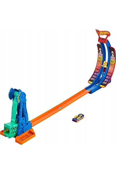 mattel HOT WHEELS SET DE TIPARTE CU ABUR, PISTE, LANCORĂTOR, LEAGĂN + mașină