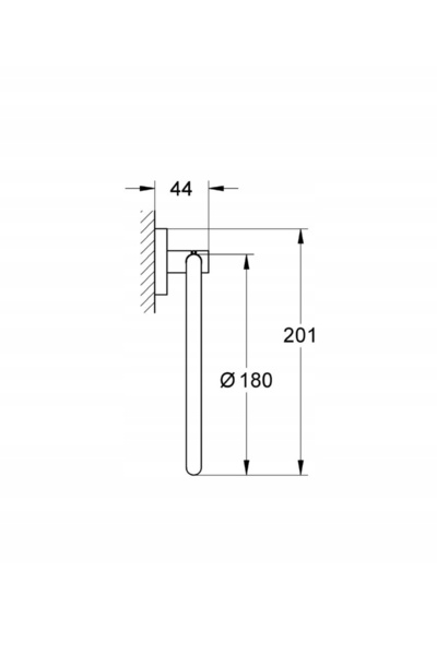 Grohe Suport pentru prosoape din grafit dur Essentials
