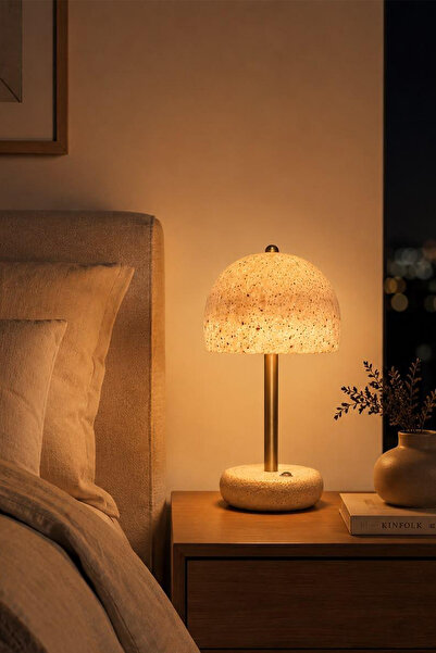 Hmydesign Kablosuz Şarjlı Masa Lambası, Dokunmatik Dimmerli LED Masa Lambası,...
