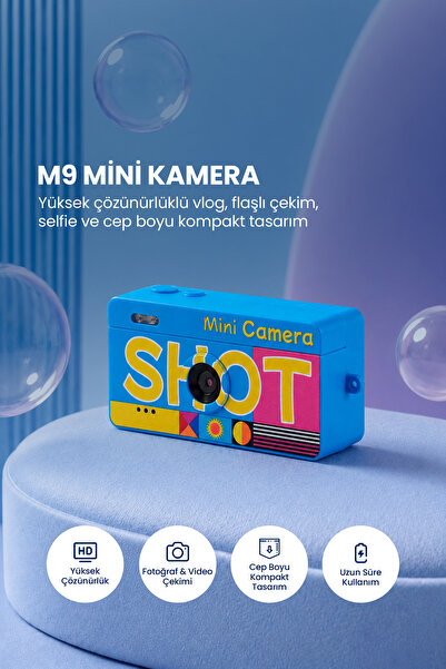 Pikas Joyplus Mini Anahtarlık Dijital Fotoğraf Makinesi Retro Filtreli Mini V...