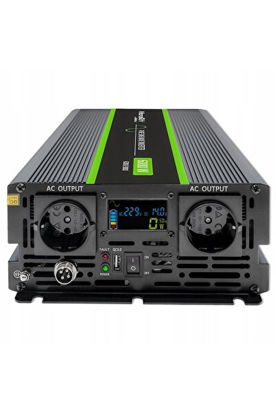 Qoltec INVERTER 24V LA 230V 3000W/6000W UNITATE CU ONDULARE SINUSOIDALĂ PURĂ ...