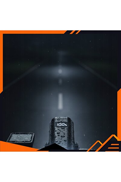 NO BRAND Lumină LED puternică pentru bicicletă, față, 1800lm, 4000mAh, cu fun...