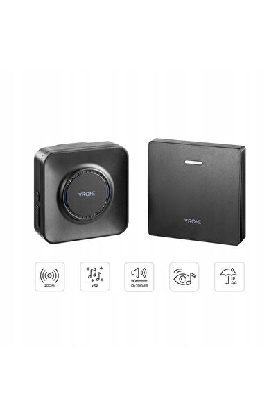 Virone Sonerie wireless pentru porți, fără baterii, impermeabilă, rază de acț...