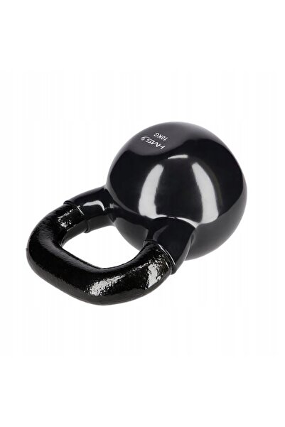 HMS Kettlebell de 10 kg din fontă, cu înveliș de vinil, negru, pentru antrena...