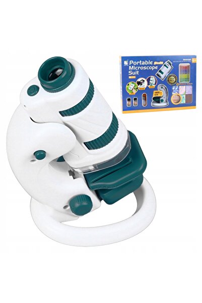 NO BRAND Microscop 3-în-1 pentru copii, mărire 60x/180x, set jucărie educativ...