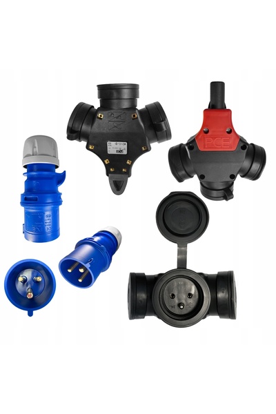 NO BRAND Prelungitor cu adaptor pentru rulotă, ramificație în T, PUR H07BQ-F,...