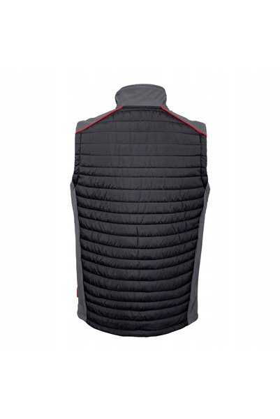 NO BRAND Vestă matlasată neagră și roșie, mărimea 3XL