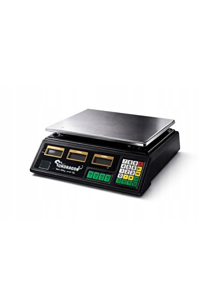 Ondragon Cântar electronic de magazin, cu ecran LCD, funcție de calcul, 40 KG...