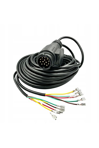 NO BRAND Cablaj electric pentru remorcă cu mufă cu 13 pini, lungime 7m, mufă ...