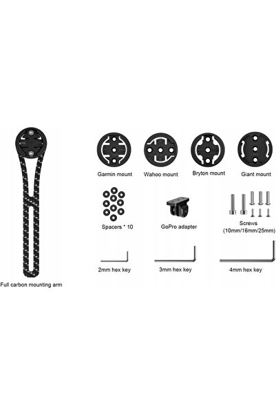 NO BRAND Magicshine TTA-C Suport ghidon din carbon 23.5g Pentru ciclocomputer...