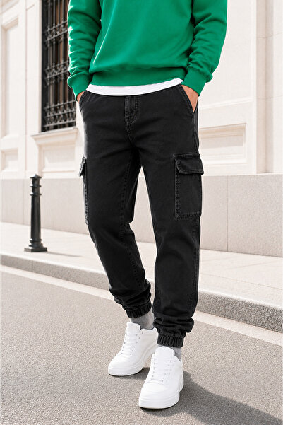 Valens Men's Cargo Pocket Lycra Jeans