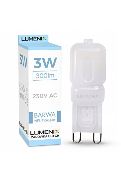 NO BRAND 10x Bec LED SMD G9 3W 300lm mini 230V ALB NEUTRU