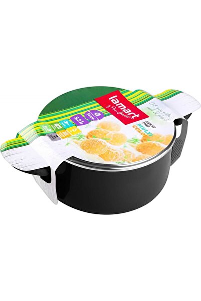 LAMART Oală cu capac 4,6 litri MULTICOLOR LT1125 Negru pentru inducție