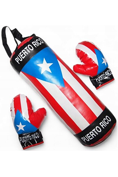 NO BRAND Sac de box 57 CM pentru antrenament + Mănuși de box Puerto Rico