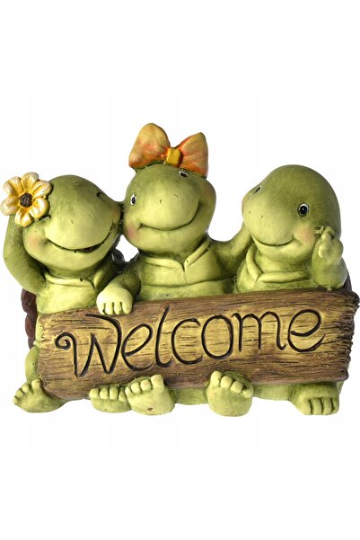 Progarden Figurine decorative din ciment, broaște țestoase, cu placă de bun v...