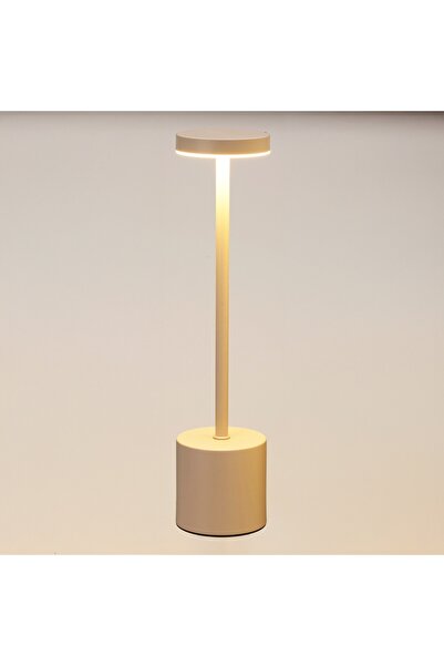 Home Styling Collection Lampă de masă LED metalică, reîncărcabilă, 34 CM, auriu