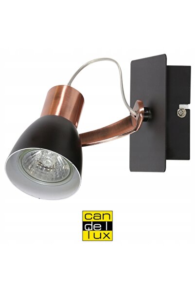 NO BRAND Aplică de perete cupru + negru mat GU10 MARKUS CANDELLUX