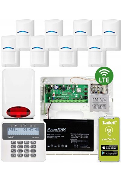 SATEL KIT ALARMĂ ALARMĂ PERFECTA 16 LTE APP SMS 8 SENZORI BOSCH