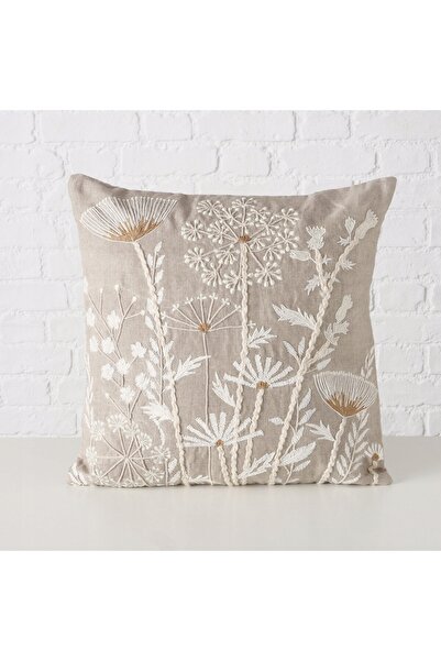 Boltze Pernă decorativă bej cu design floral, 100% in, 45x45 cm