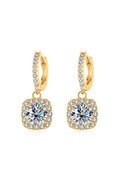 Choice1 1ct x 2 moissanite JoyceJelly 1ct GRA Certified Moissanite Earrings F...