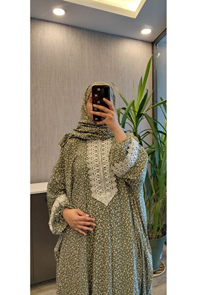 Atika Moda Pamuklu Kumaştan, Çiçek Desenli, Kolay Giyilir ve Pratik, Tek Parç...