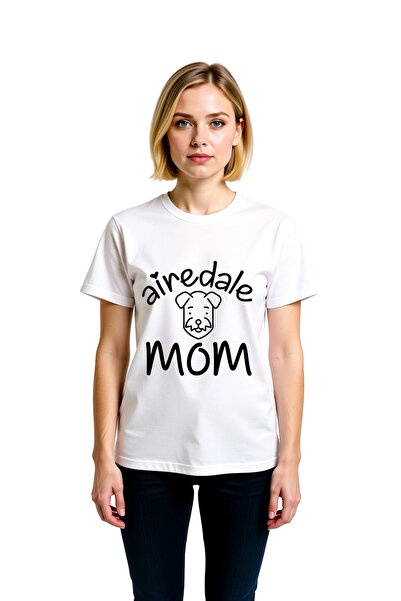 PayBuy Women's Airedale Mama Printed Short Sleeve T-Shirt Dog Lover Relaxed F...