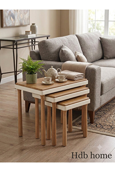 Hdbhome Olivia üçlü zigon meşe