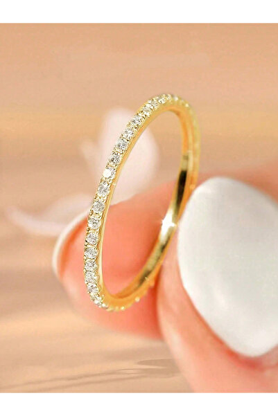 Choice36 7 Gold White 925 Sterling Silver 1.4mm Fashion Simplicity Full Zirco...