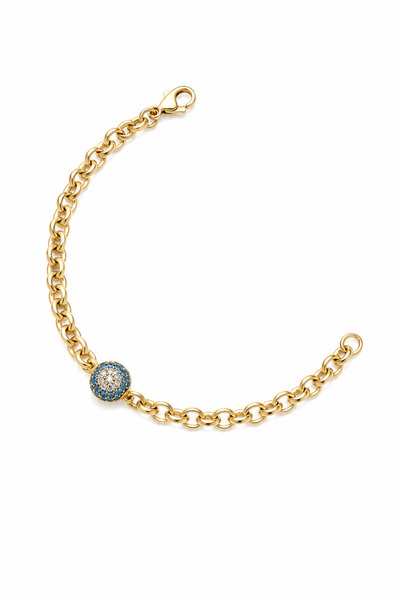 Balenbi Jewelry 14K Gold Paslanmaz Çelik Nazar Boncuklu Kadın Bileklik 1231