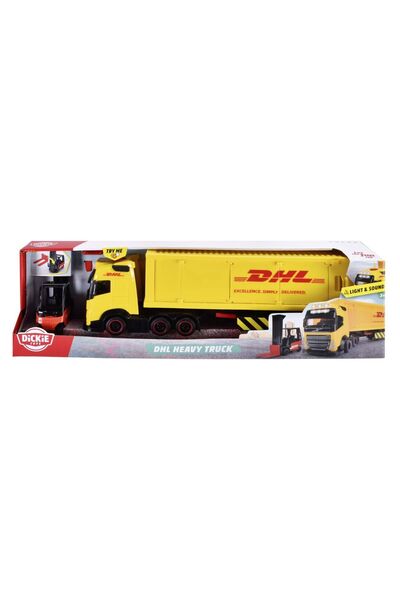 Simba Set Camion și Motostivuitor Dickie Dhl cu Sunete și Lumini 35cm - Lumin...