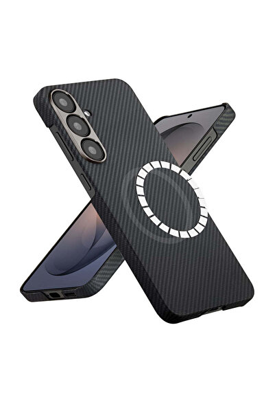 Techsuit Husă pentru Samsung Galaxy S26, Fibră de aramidă MagSafe, negru - negru