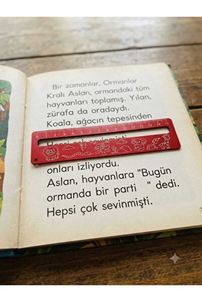 Mu Art Ahşap 10 Pieces of Wooden Bookmarks (with Reading Guide and Ruler) 3 m...