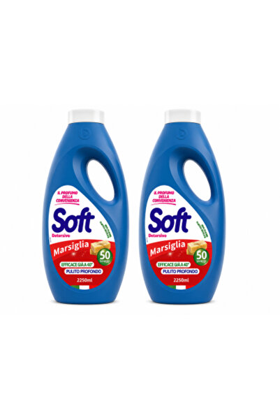 SOFT Set 2 x Detergent lichid Marsiglia, 2250 ml, 50 spălări/flacon, total 4.5 L