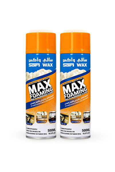 SAFI WAX Combo 2 pcs SFW-80 Max Foaming Multi Purpose Cleaner Spray 500ml For...