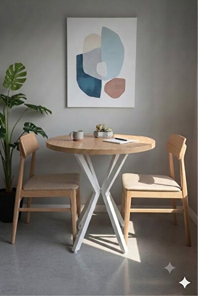 HOLLKA MUTFAK CAFE BALKON BAHÇE RESTORAN YEMEK MASASI 70X70 METAL AYAK KALINL...