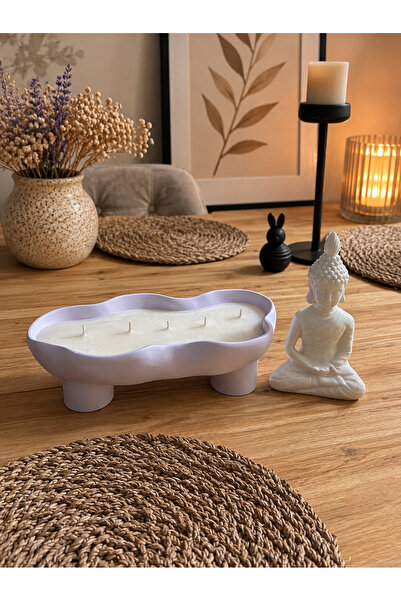 OEM Lumânare parfumată lucrată manual – Ceară de soia și cocos |   Tavă decor...