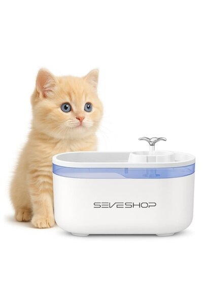 Seve Shop SeveShop ®   Fântână automată de apă ultra-silențioasă pentru pisic...