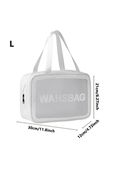 Choice5 L white Waterproof Clear Travel Wash Bag Transparent Cosmetic Makeup ...
