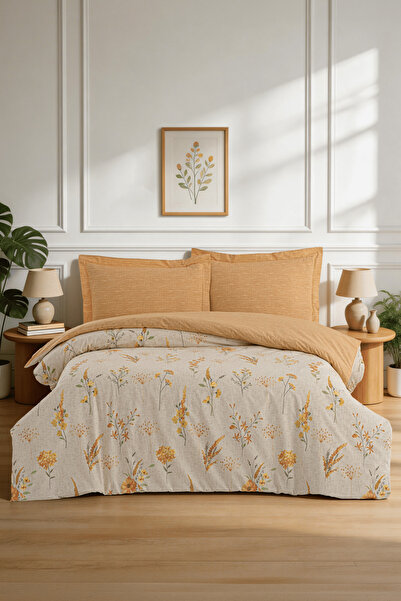Menderes Home La Notte Autumn Garden Ranforce Double Duvet Cover Set 200X220 ...