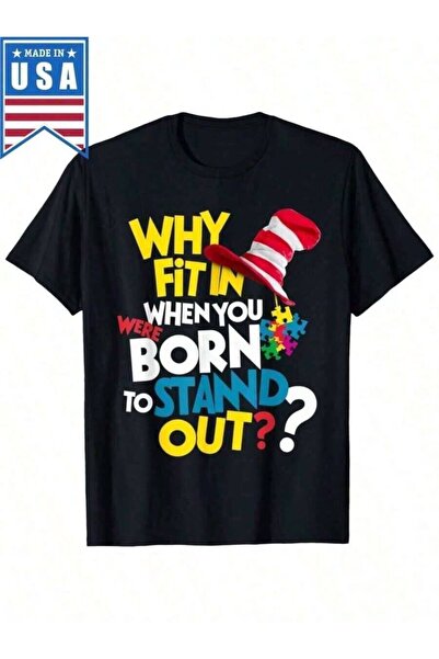 23ERVA Why Fit Doctor Teacher Cat In Hat Cool Autism Awareness T Shirt