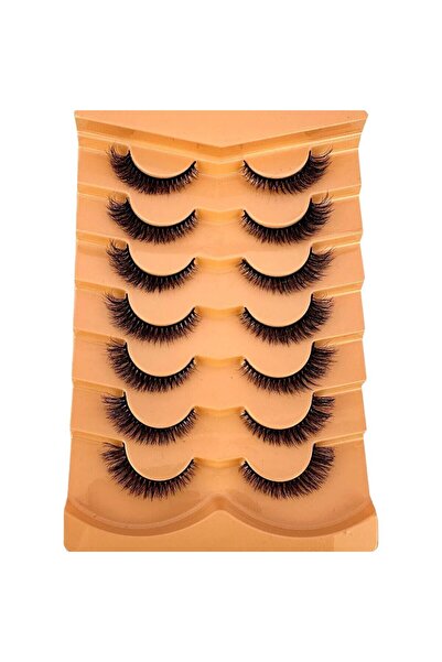 Choice4 7 PairsCMJ8D-04 New 7 Pairs Lashes 3D Mink Fluffy Eyelashes Short Las...
