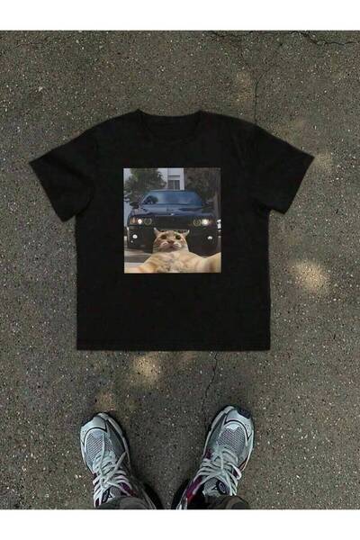 Astogria13 Manfinity Dauomo Funny Selfie Cat & M5 E39 Crewneck Short Sleeve T...