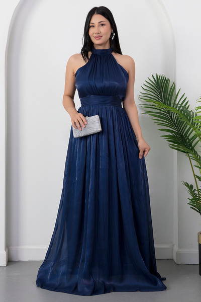 PULLIMM Halter Neck Chiffon Dress Grs4128