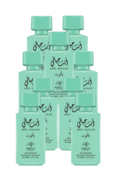 ROSELLA 9 Pieces Ante Hayaati Turquoise Perfume 100ML