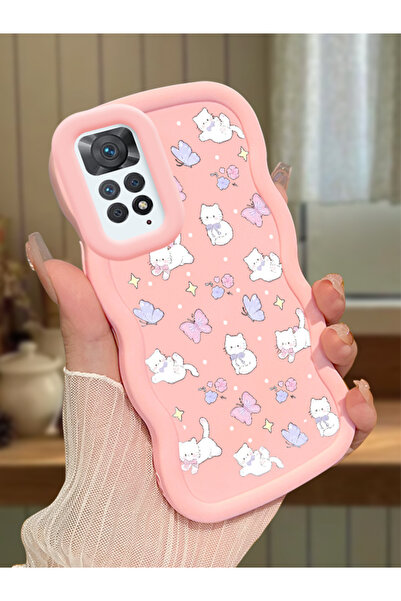 ucuc Redmi Note 11 Pro 4G Uyumlu Pembe Silikon Kılıf Kamera Korumalı Darbe Em...