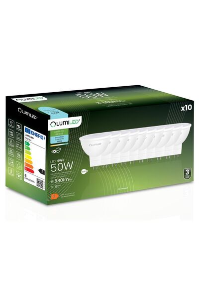 Lumiled 10x Bec LED GU5.3 Spot MR16 6W = 50W 580lm 6500K Rece 120 °